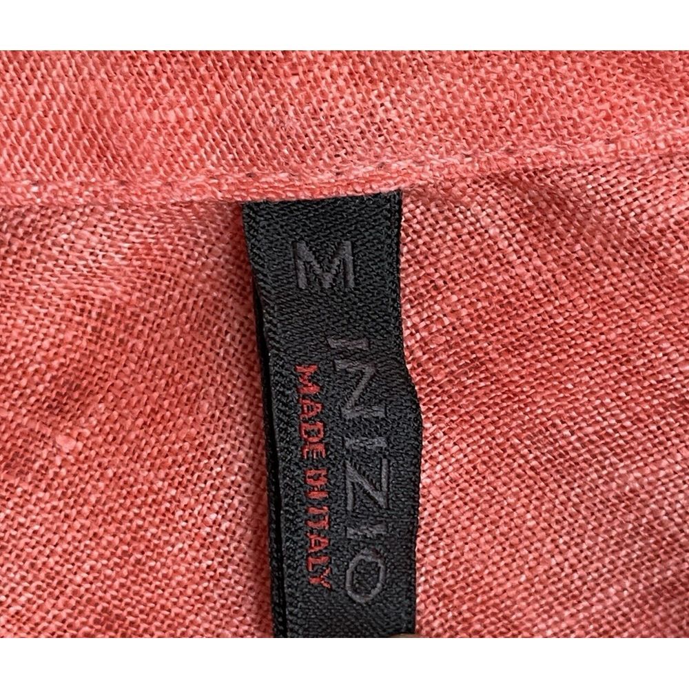 Inizio Made in Italy Womens Button Up Shirt Linen Cap Sleeve Size Med 100% Linen - Picture 3 of 15